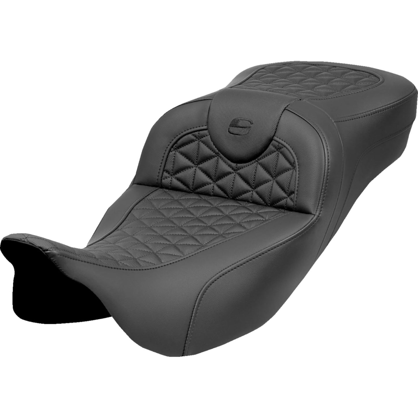 Saddlemen RoadSofa™ Tri Gripper Seat - Extended Reach - FLH/FLT '08-'25 808-07B-21100_1662473