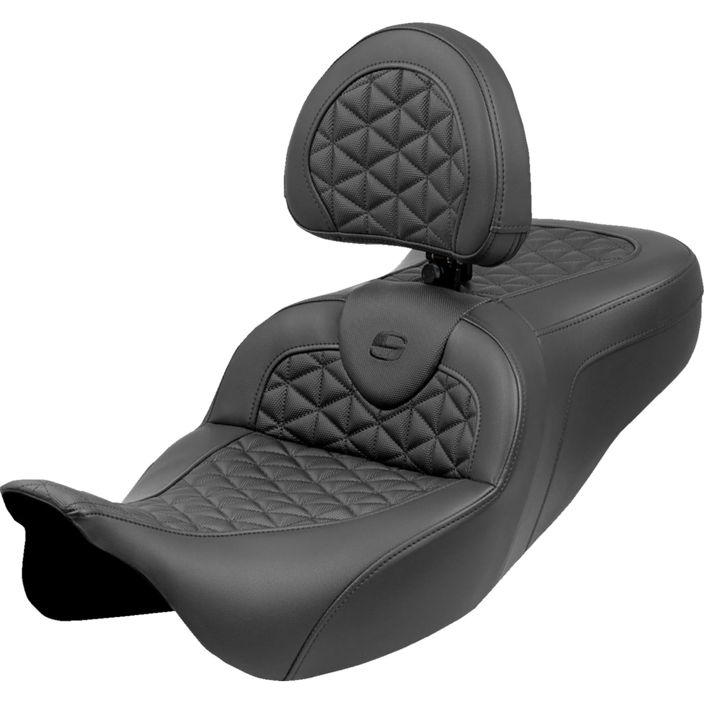 Saddlemen RoadSofa™ Tri Gripper Seat - Extended Reach - FLH/FLT '08-'25 808-07B-211B0_1662474