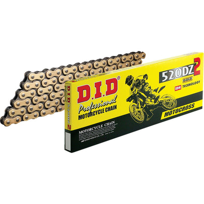D.I.D. 520 DZ2 - Drive Chain - 100 Links - Gold and Black [MPN: M520DZ2X100RB]_1662591
