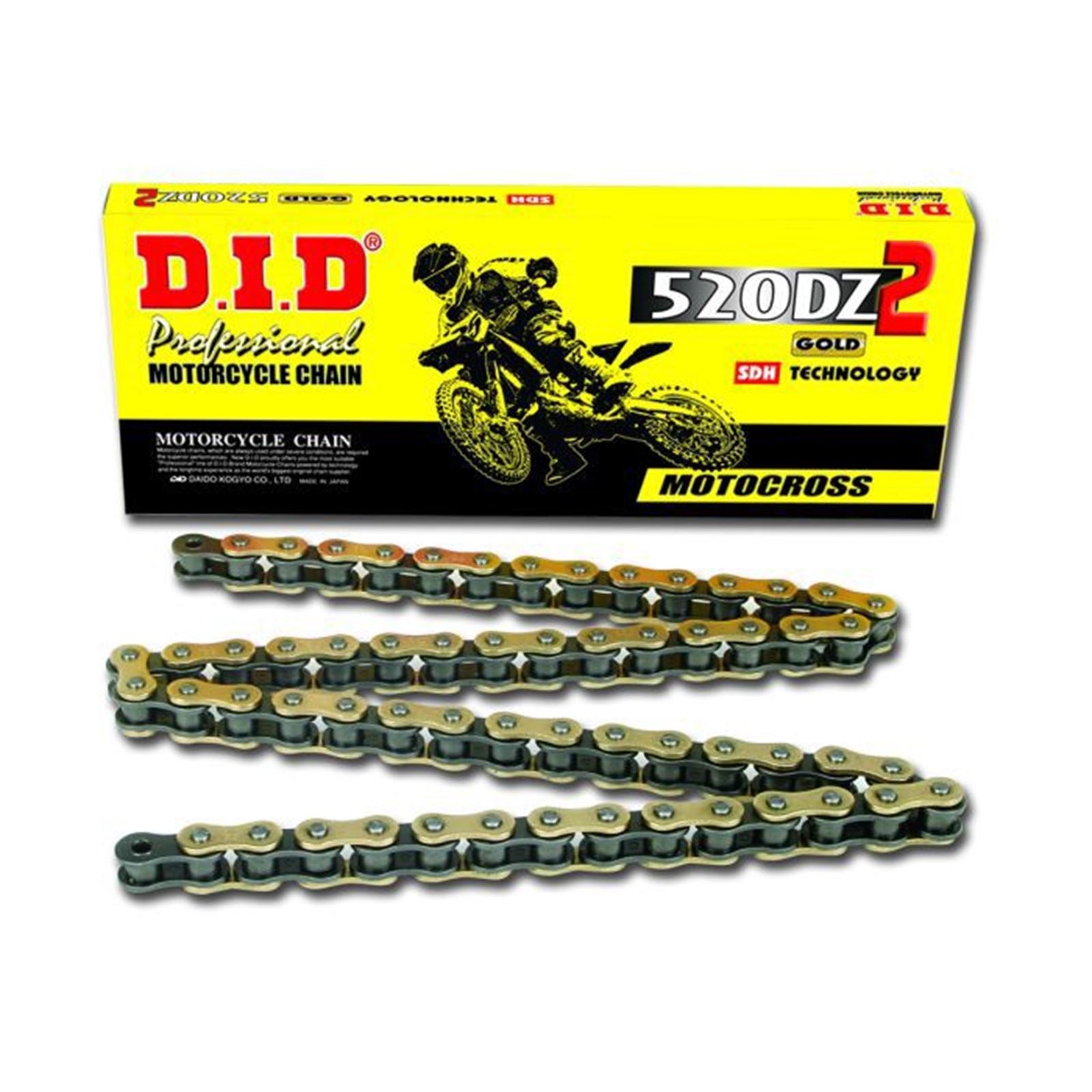 D.I.D. 520 DZ2 - Drive Chain - 116 Links - Gold and Black [MPN: M520DZ2X116RB]_1730772