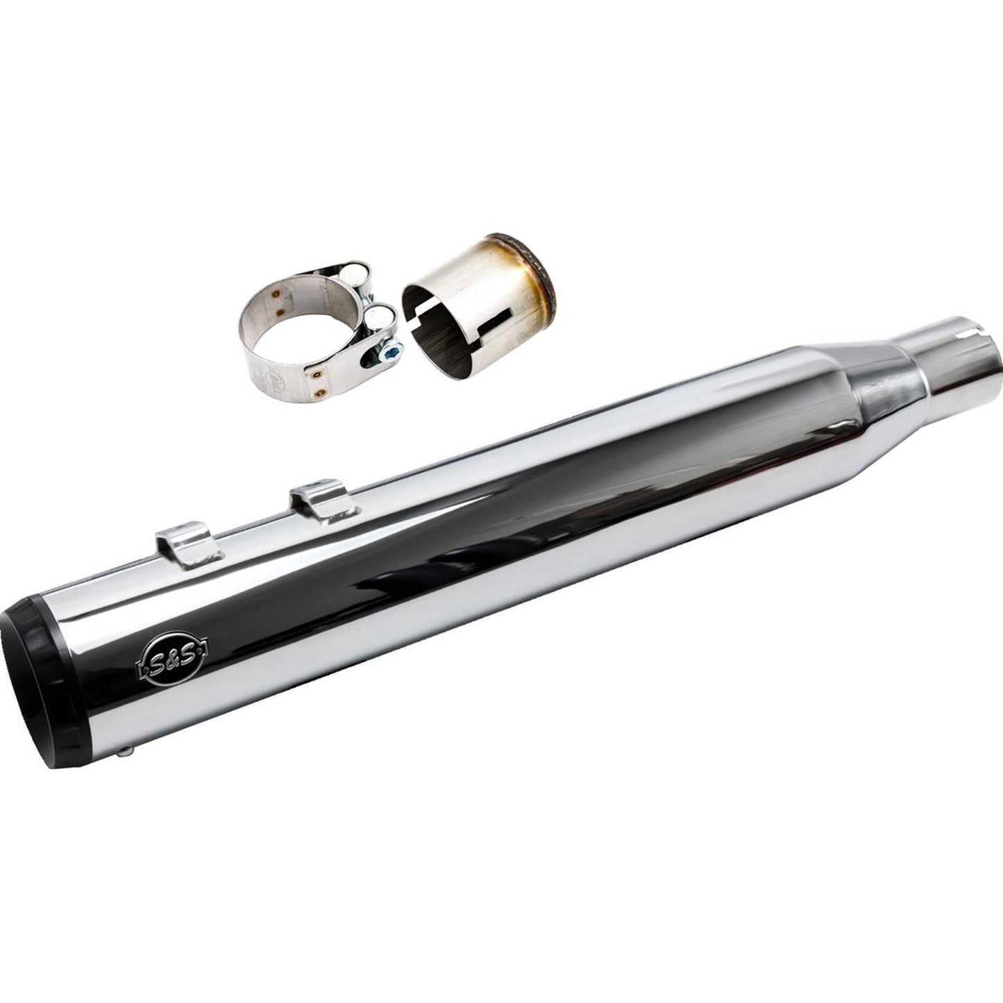S&S Cycle 2-into-1 4" Swindler Muffler Kit - Chrome for M8 Touring 550-1140_1734526