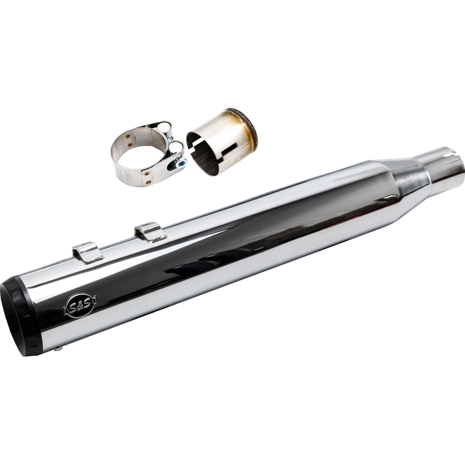 S&S Cycle 2-into-1 4" Swindler Muffler Kit - Chrome for M8 Touring 550-1140_1734526
