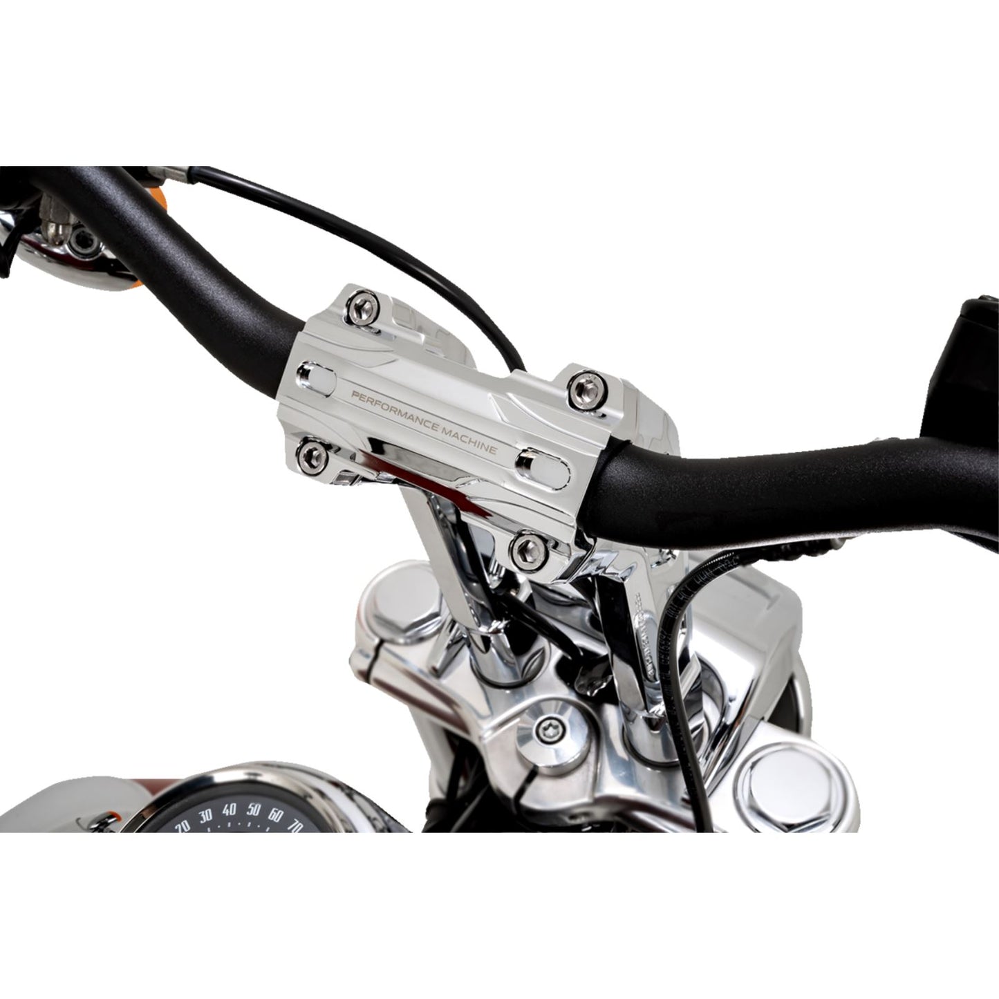 Performance Machine Phatbar H-Bar Assy, 9in Riser, 1-1/4in Bar, Int Wire - Chrome [MPN: 0208-2195M-CH]_1772592