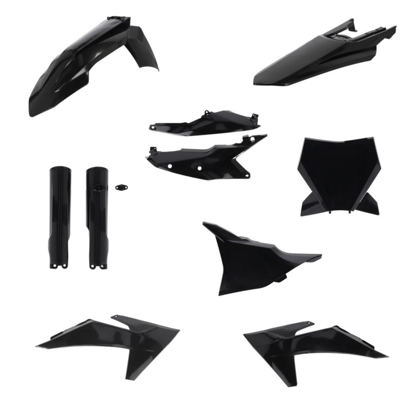 Acerbis Full Plastic Kit for KTM 125-450 SX/SX-F/XC/XC-F '23-24 - Black 2986510001_1714372