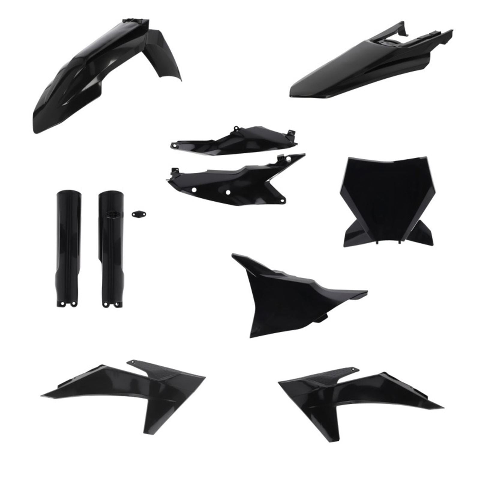 Acerbis Full Plastic Kit for KTM 125-450 SX/SX-F/XC/XC-F '23-24 - Black 2986510001_1714372