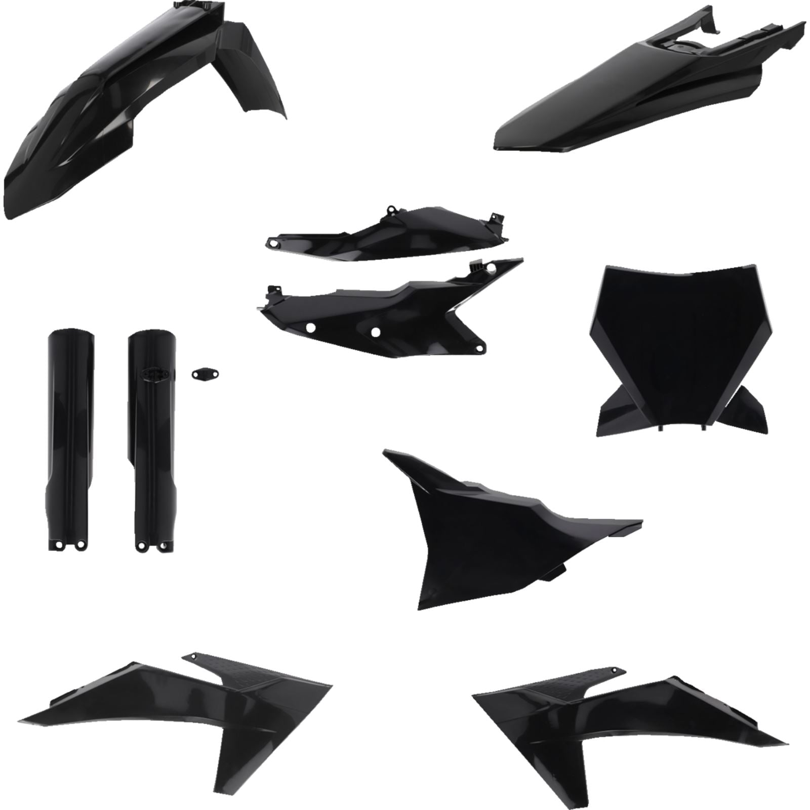 Acerbis Full Plastic Kit for KTM 125-450 SX/SX-F/XC/XC-F '23-24 - Black 2986510001_1781758