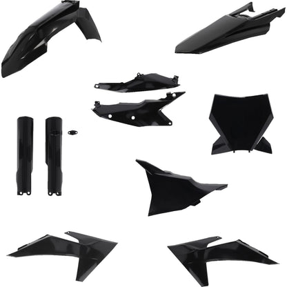 Acerbis Full Plastic Kit for KTM 125-450 SX/SX-F/XC/XC-F '23-24 - Black 2986510001_1781758