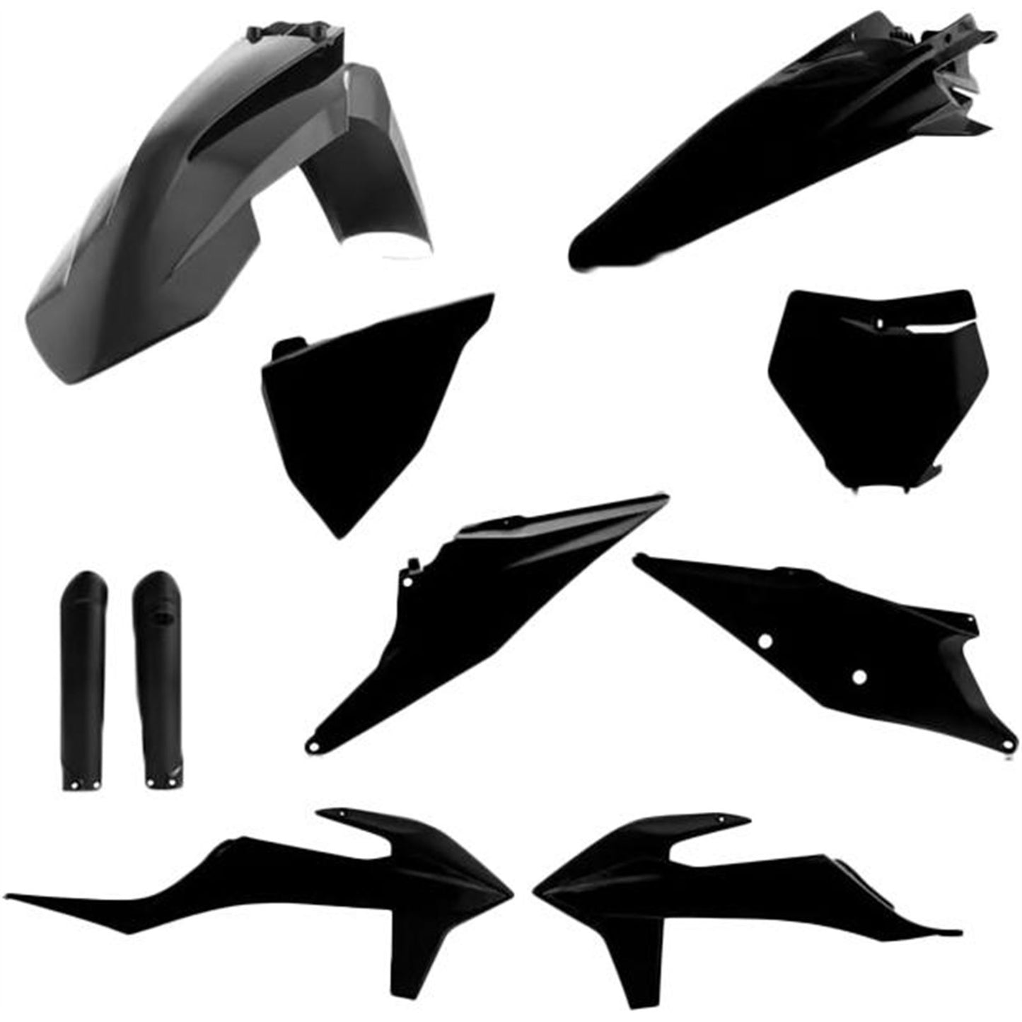 Acerbis Full Plastic Kit for KTM 125-450 SX/SX-F/XC/XC-F '23-24 - Black 2986510001_1743061