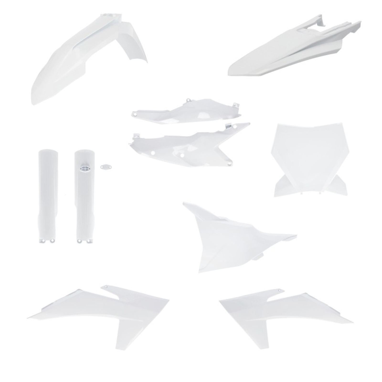 Acerbis Full Plastic Kit for KTM 125-450 SX/SX-F/XC/XC-F '23-24 - White 2986510002_1714403