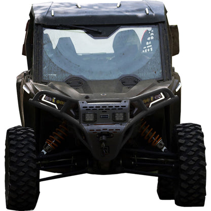 Ravek Front Bumper/Skid Plate with White Lights fits Polaris RZR - Black 64-317BKL_1702094