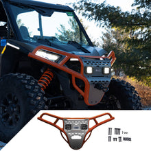 Ravek Front Bumper/Skid Plate with White Lights fits Polaris RZR - Orange 64-317ORL_1702124
