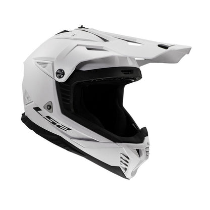 LS2 Gate II Solid Full Face MX Helmet - Gloss White - Large OPEN BOX [MPN: 708-1024]_2097497