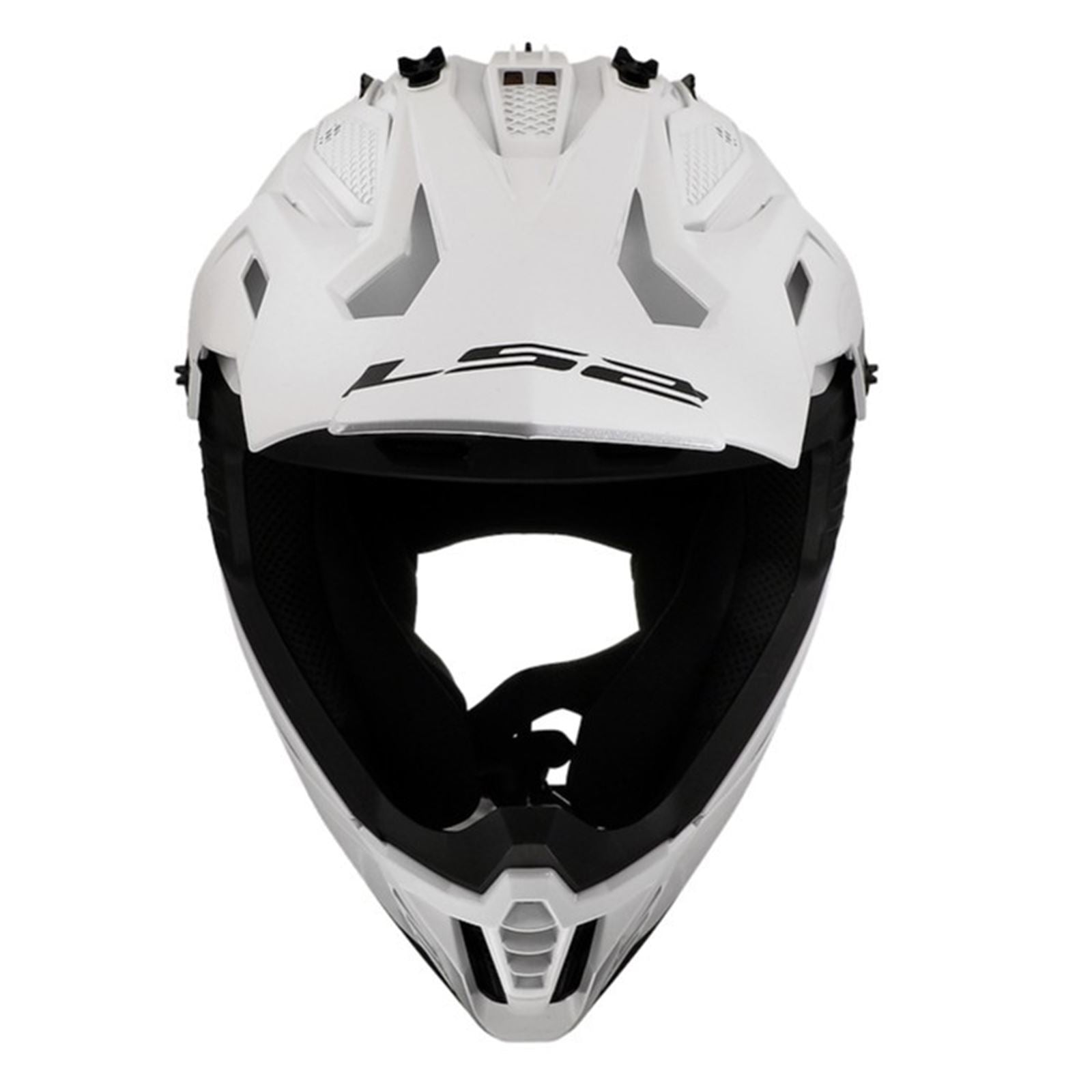 LS2 Gate II Solid Full Face MX Helmet - Gloss White - XL OPEN BOX [MPN: 708-1025]_2097504