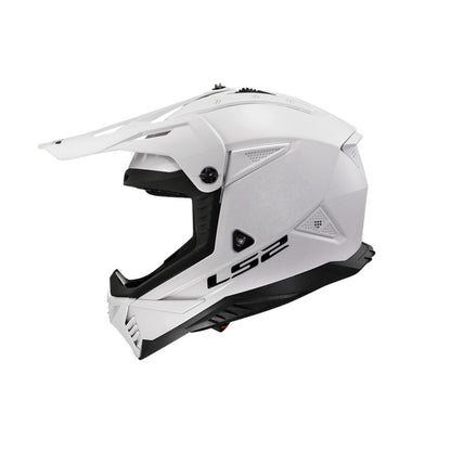 LS2 Gate II Solid Full Face MX Helmet - Gloss White - XL OPEN BOX [MPN: 708-1025]_2097501