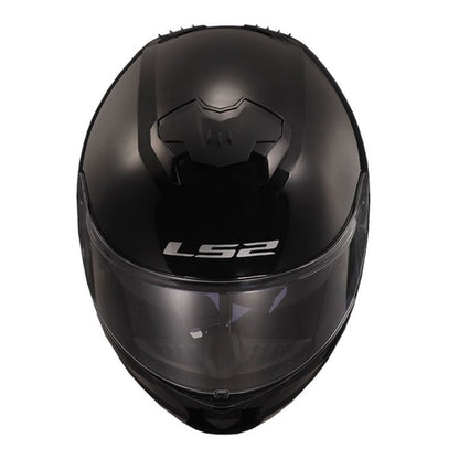 LS2 Stream II Solid Helmet with SunShield - Gloss Black_1726518