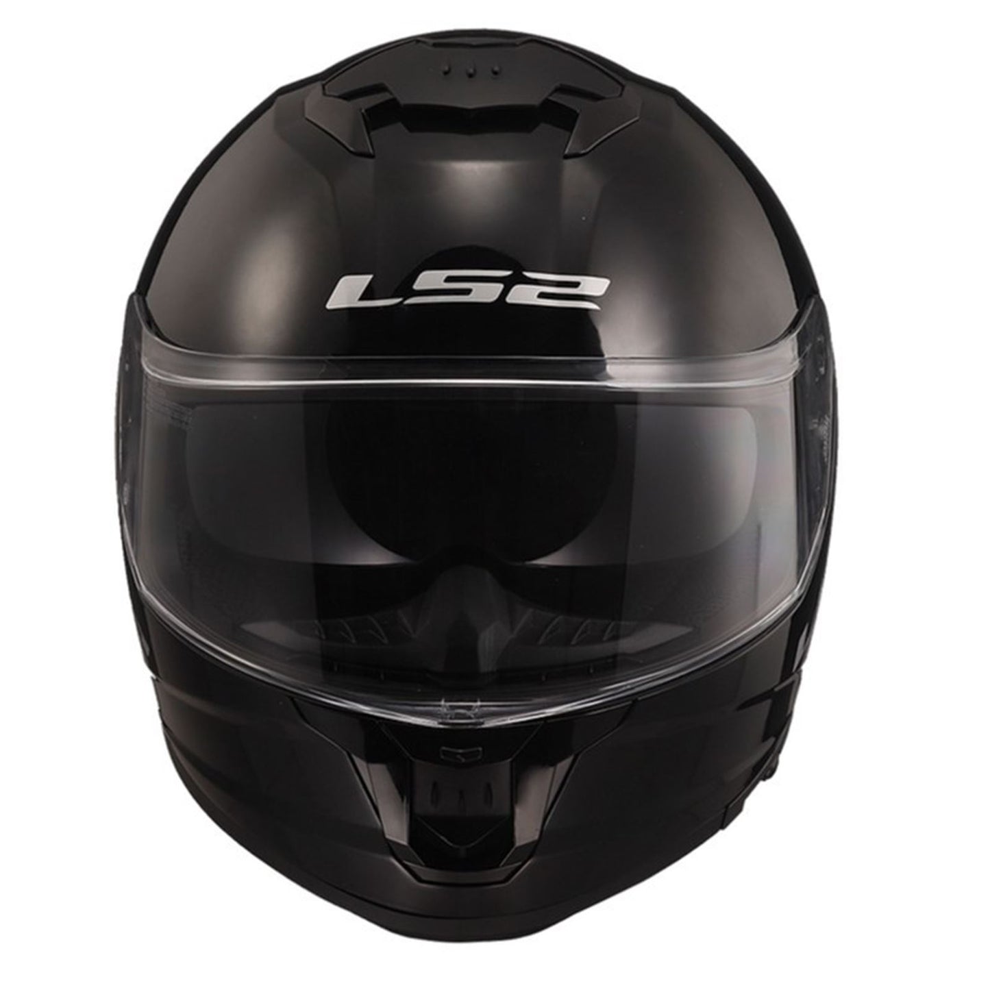 LS2 Stream II Solid Helmet with SunShield - Gloss Black_1726517
