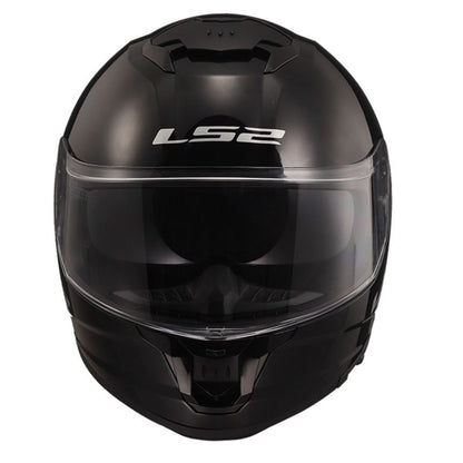 LS2 Stream II Solid Helmet with SunShield - Gloss Black_1726517