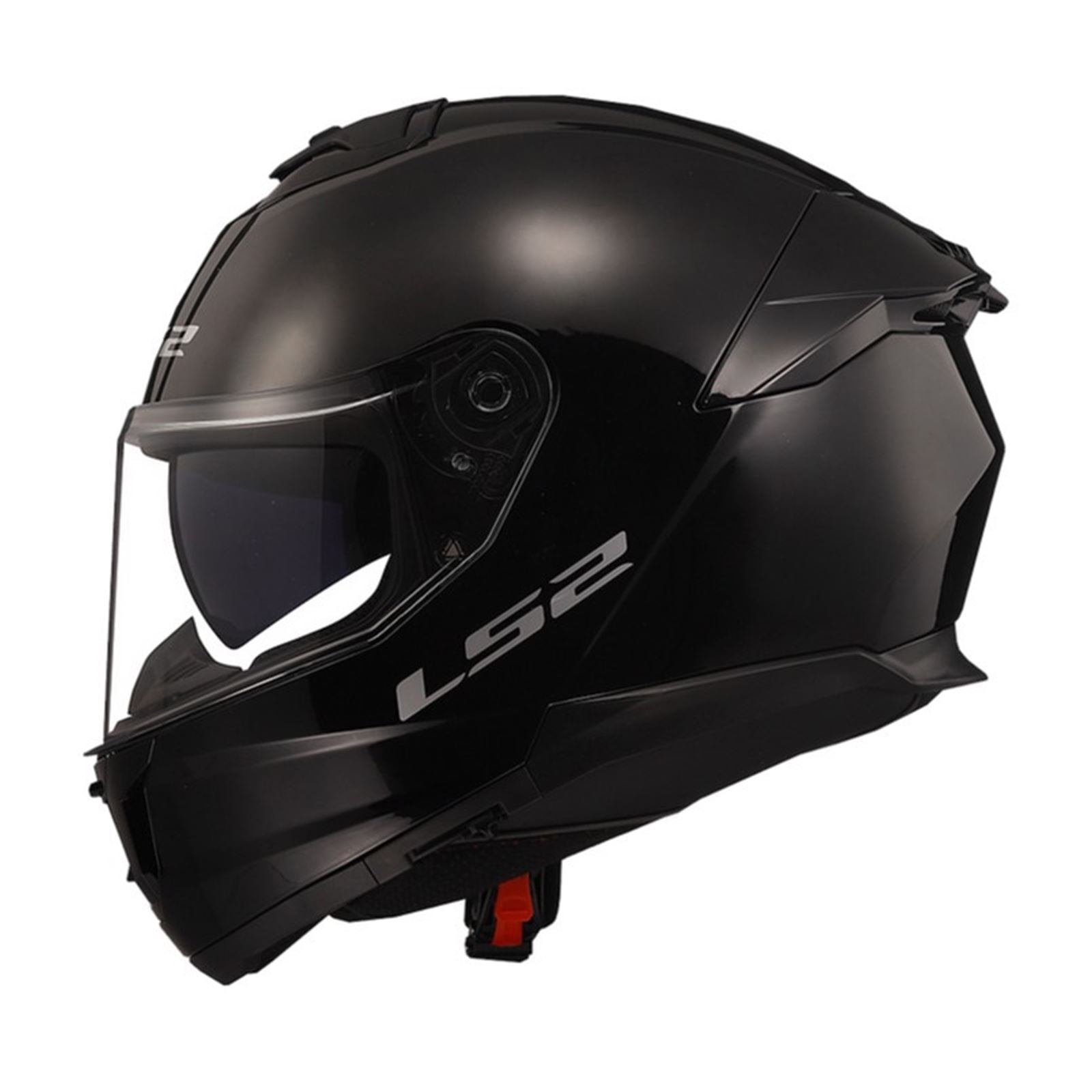 LS2 Stream II Solid Helmet with SunShield - Gloss Black_1726516