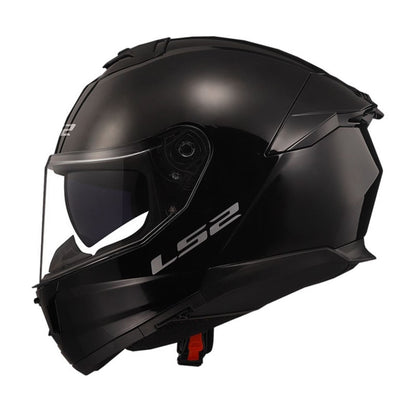 LS2 Stream II Solid Helmet with SunShield - Gloss Black_1726516