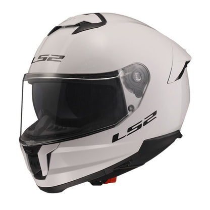 LS2 Stream II Solid Helmet with SunShield - Gloss White - Medium OPEN BOX [MPN: 808-1023]_2097528