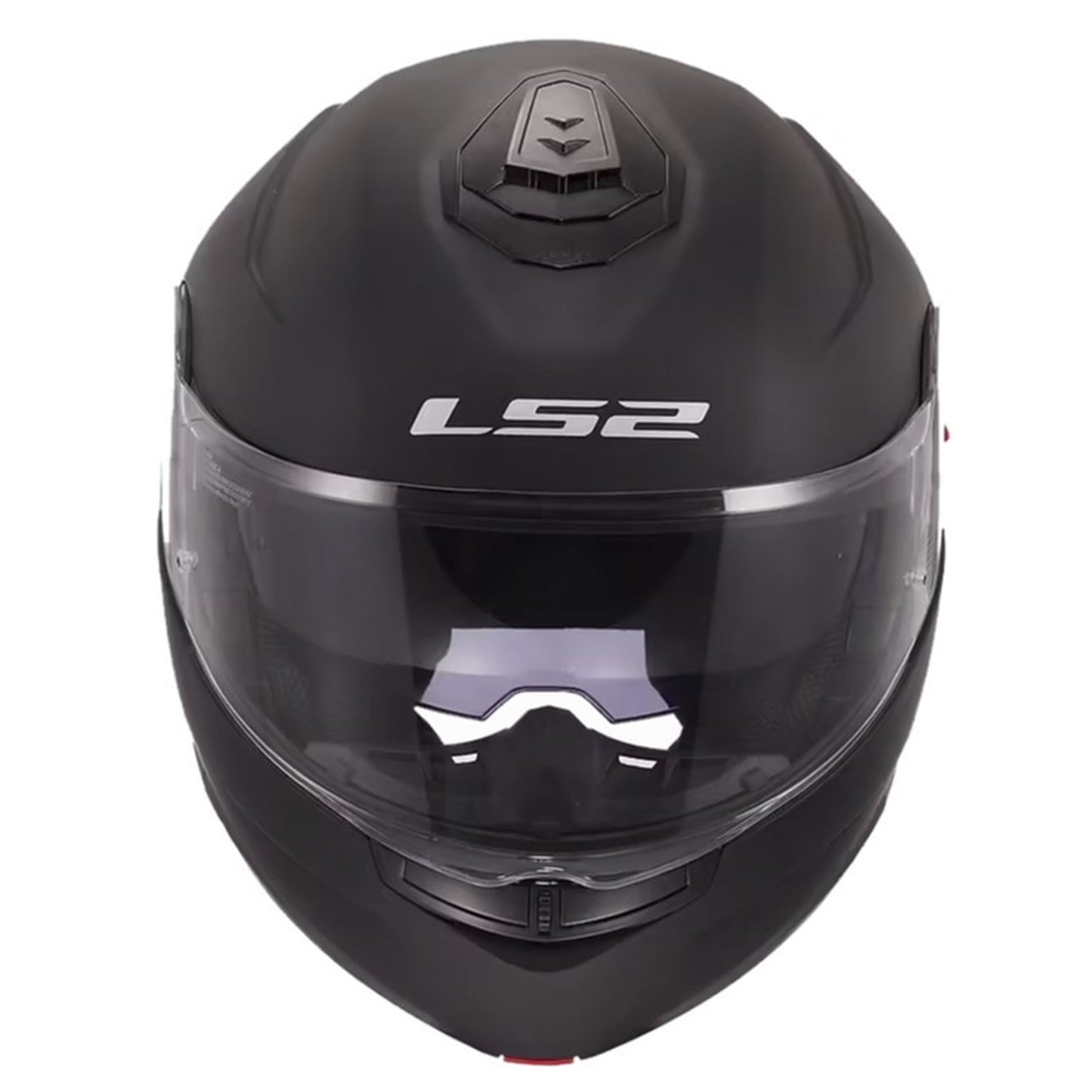 LS2 Strobe II Solid Modular Motorcycle Helmet with SunShield Matte Black_1819096