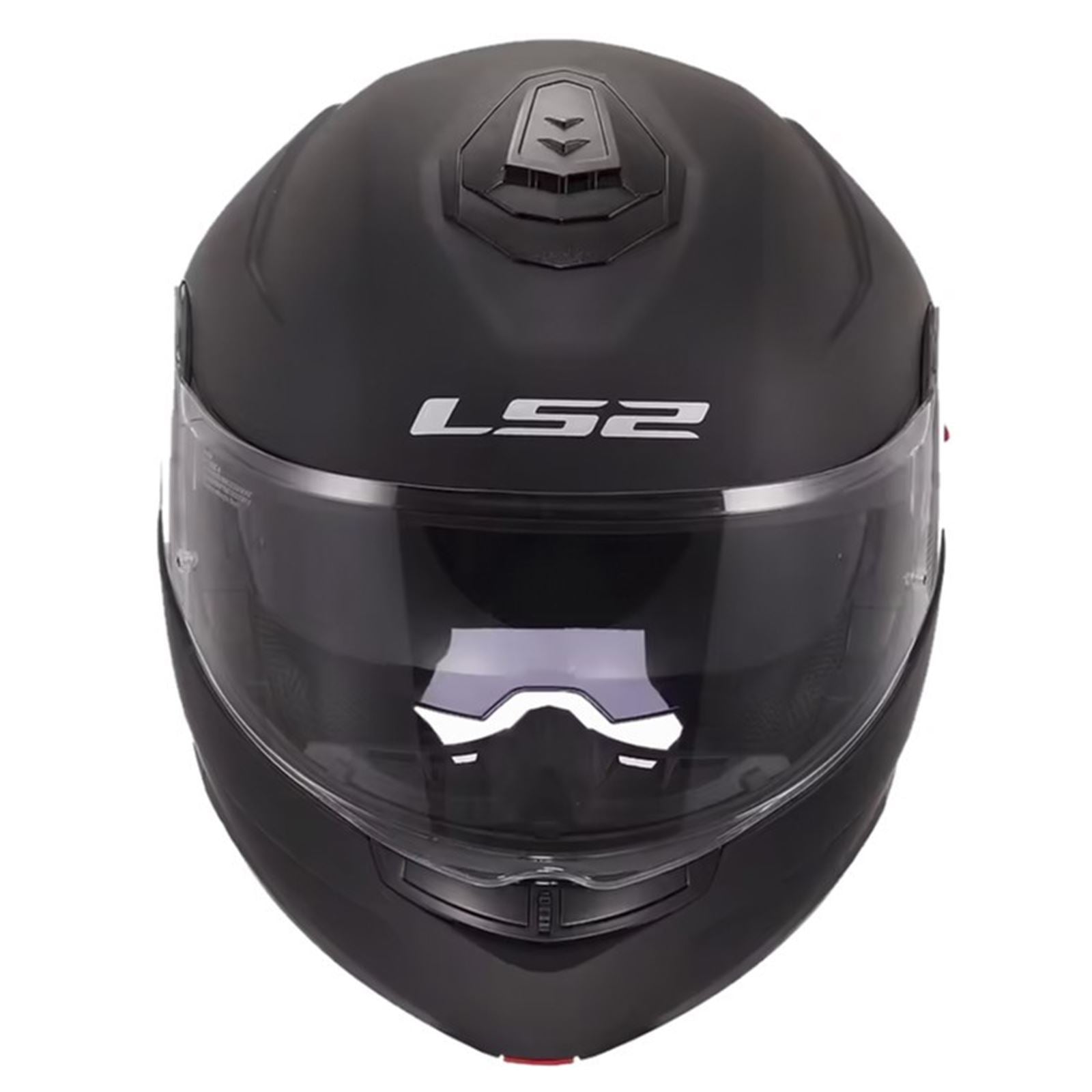 LS2 Strobe II Solid Modular Motorcycle Helmet with SunShield Matte Black_1819096