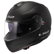LS2 Strobe II Solid Modular Motorcycle Helmet with SunShield Matte Black_1819068