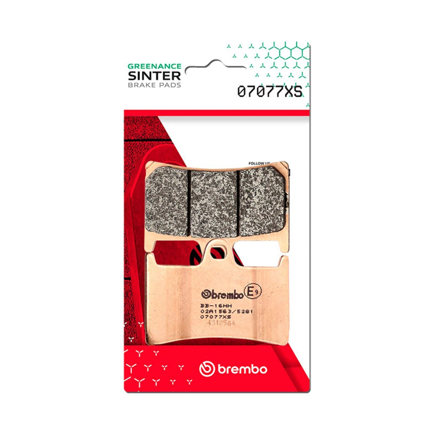 Brembo OE - Powersports Sinter Brake Pad - Front fits Yamaha XP TMAX /17-19 Yamaha XP TMAX SX  [MPN: 07077XS]_1729263