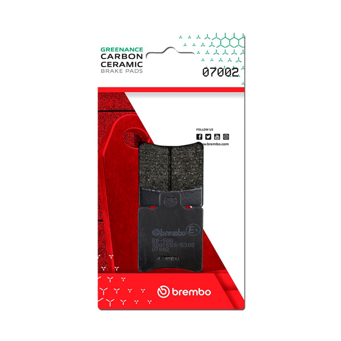 Brembo OE - Powersports Carbon Ceramic Brake Pad - Front fits Honda /Hyosung Boomer [MPN: 07002]_1729992