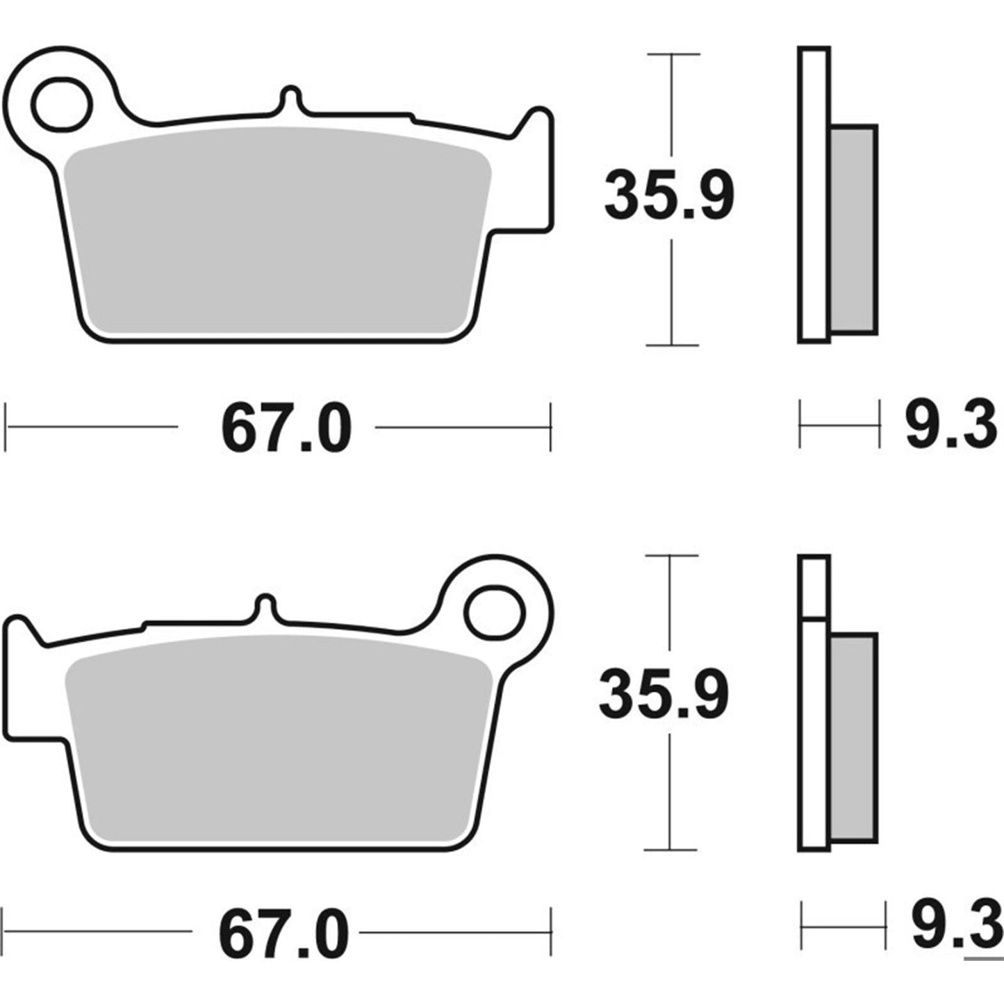 Brembo OE - Powersports Brake Pad - Rear fits 09-13 Aprilia RXV 450cc  [MPN: 07YA41SD]_2101481