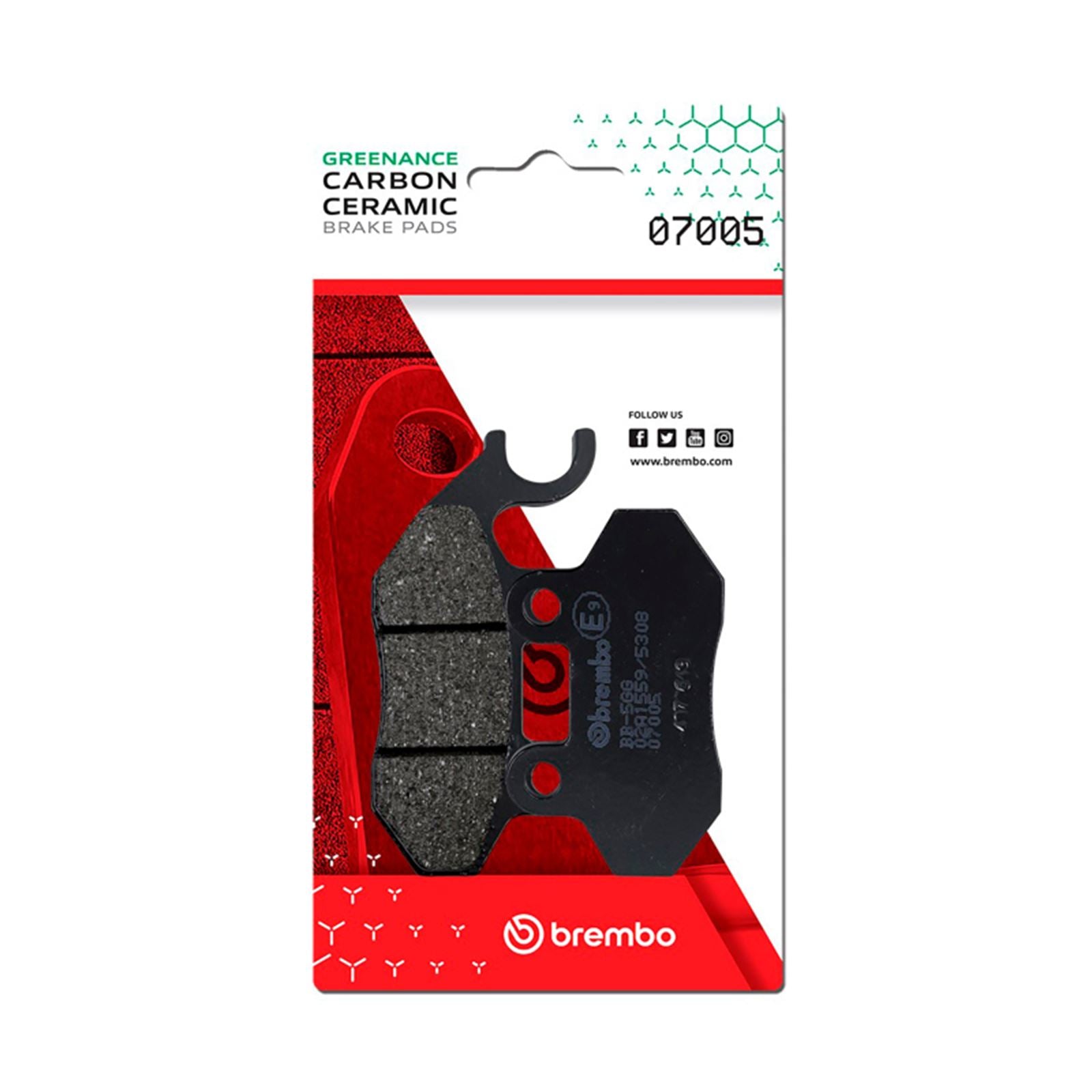 Brembo OE - Powersports Carbon Ceramic Brake Pad - Front fits SYM/Zero  [MPN: 07005]_1728076