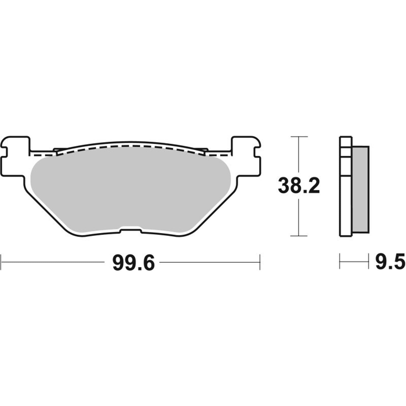 Brembo OE - Powersports Brake Pad - Rear fits 04-05 Yamaha TDM 900cc  [MPN: 07YA39SP]_2101049