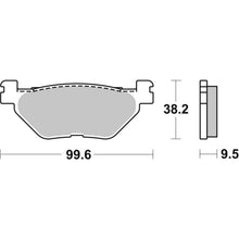 Brembo OE - Powersports Brake Pad - Rear fits 04-05 Yamaha TDM 900cc  [MPN: 07YA39SP]_2101049