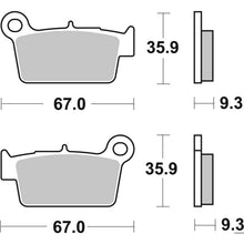 Brembo OE - Powersports Brake Pad - Rear fits 09-13 Aprilia MXV 450cc  [MPN: 07YA41SX]_2101482