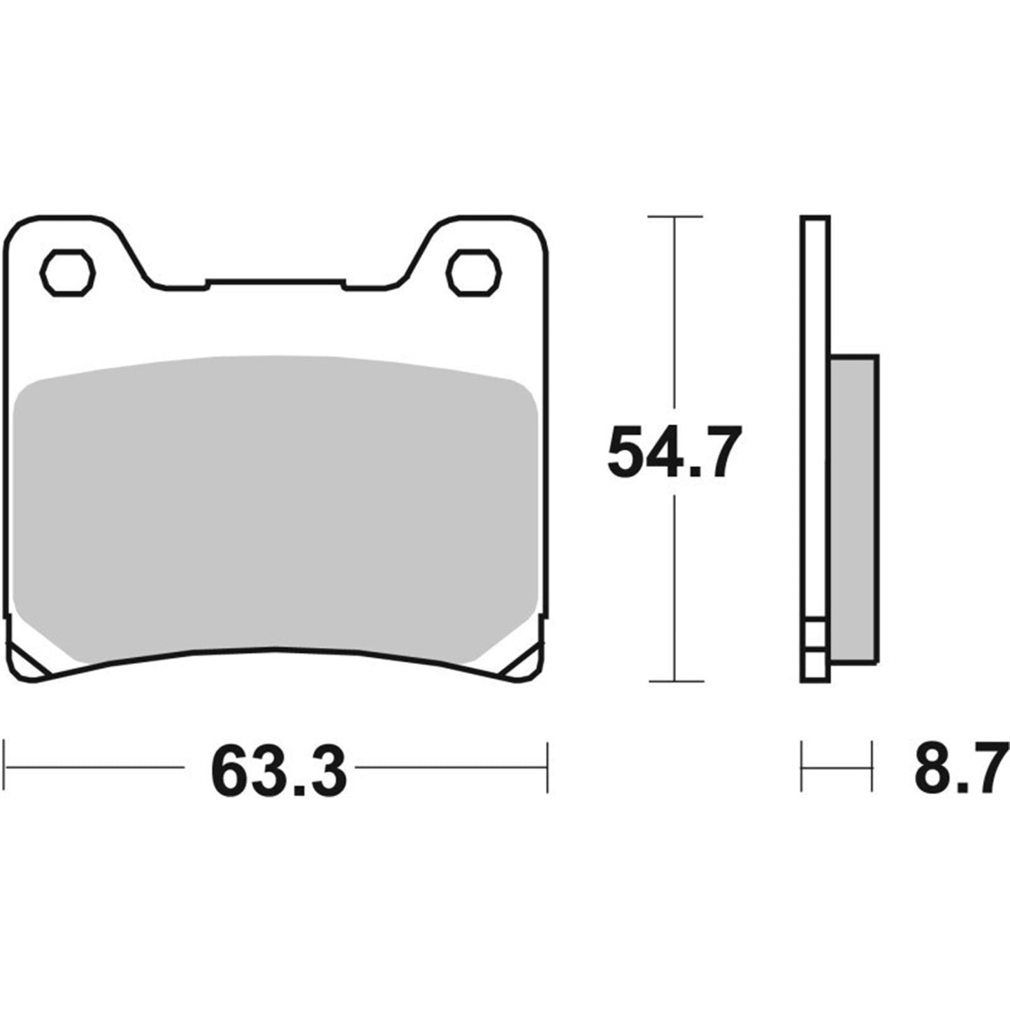 Brembo OE - Powersports Brake Pad - Rear fits 93-93 Yamaha XJR R 400cc  [MPN: 07YA11SP]_2100984