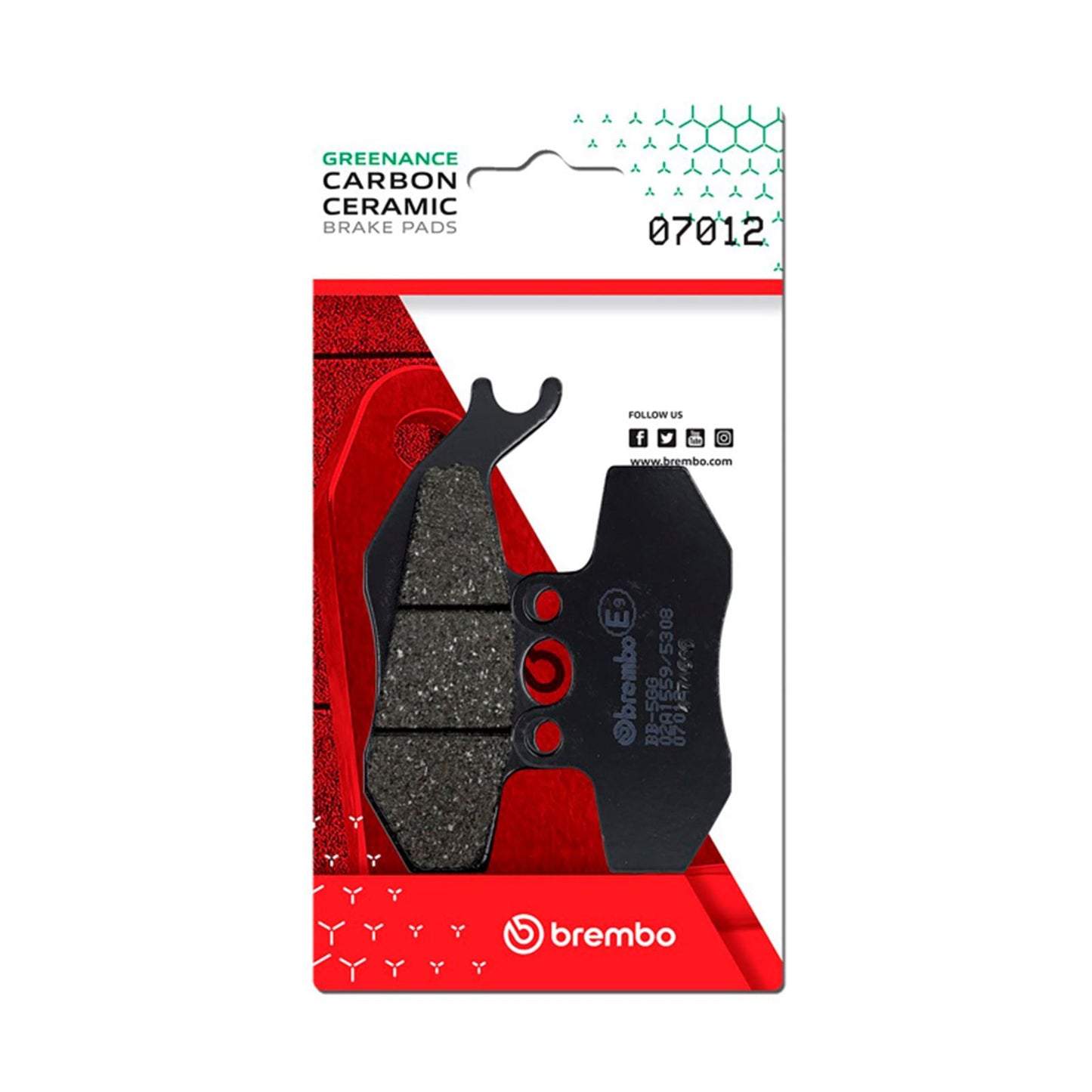 Brembo OE - Powersports Carbon Ceramic Brake Pad - Front fits Aprilia/Piaggio [MPN: 07012]_1730075