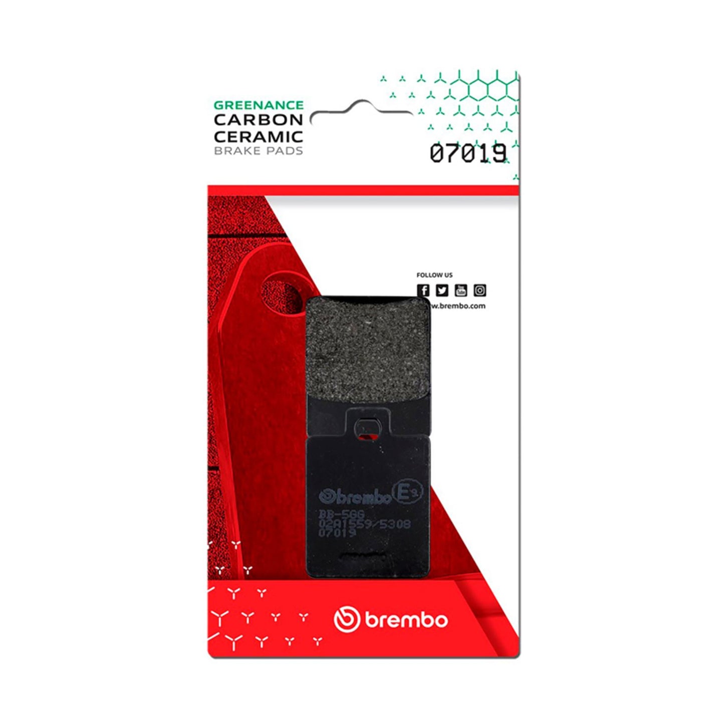 Brembo OE - Powersports Carbon Ceramic Brake Pad - Front fits Piaggio Zip [MPN: 07019]_1727876