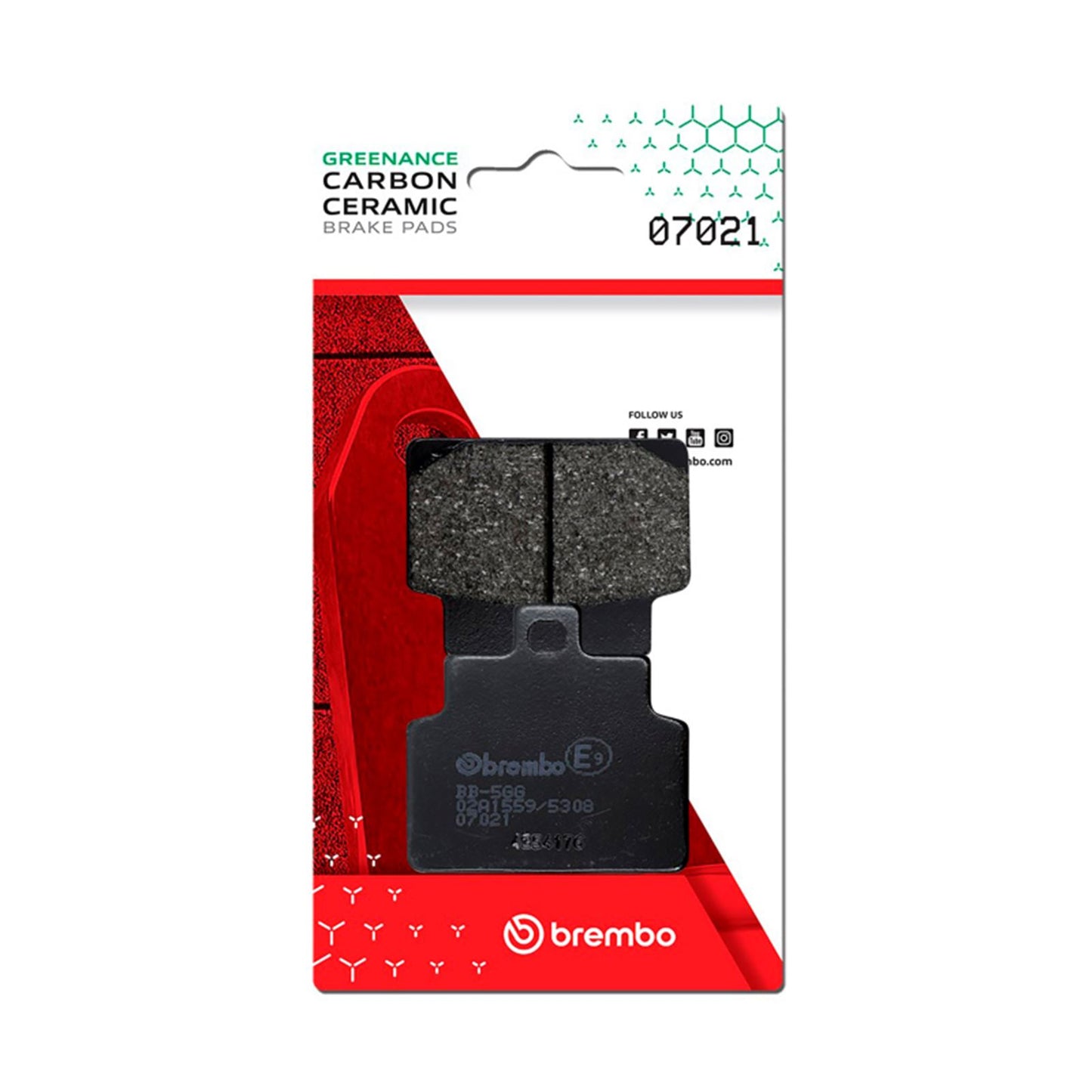 Brembo OE - Powersports Carbon Ceramic Brake Pad - Front fits Aprilia Mojito/Scarabeo/Sr [MPN: 07021]_1728575