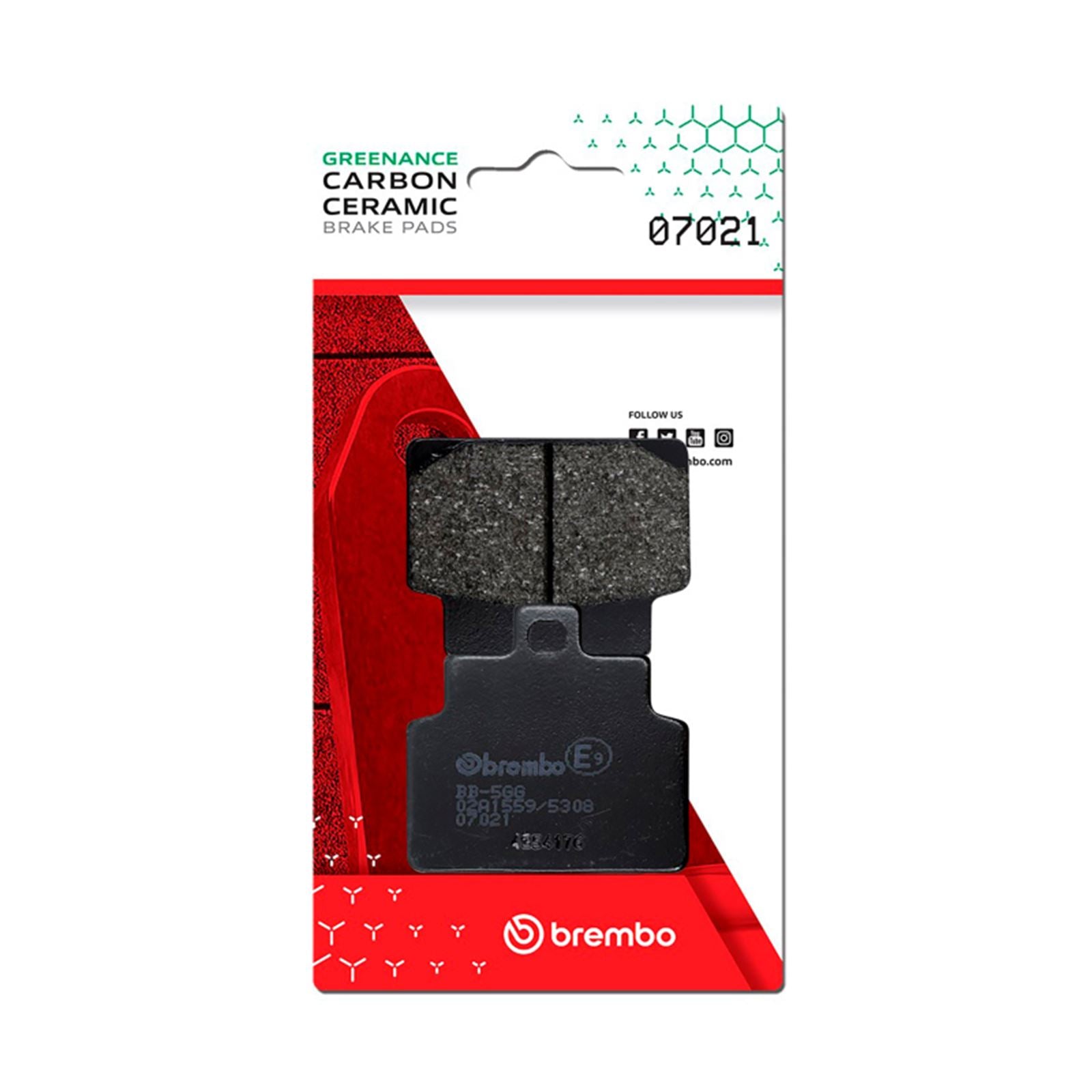Brembo OE - Powersports Carbon Ceramic Brake Pad - Front fits Aprilia Mojito/Scarabeo/Sr [MPN: 07021]_1728575