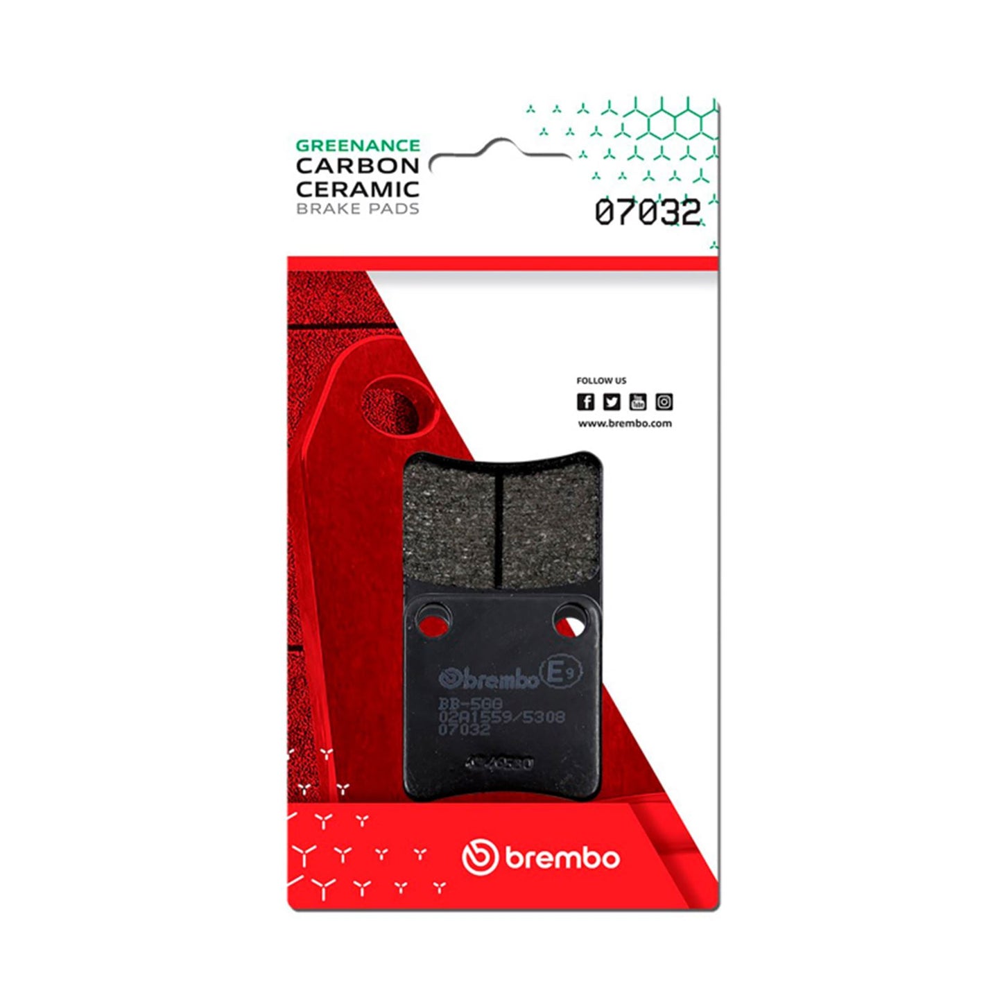 Brembo OE - Powersports Carbon Ceramic Brake Pad - Front fits Cagiva 50/Daelim Message/S-Five [MPN: 07032]_1727824