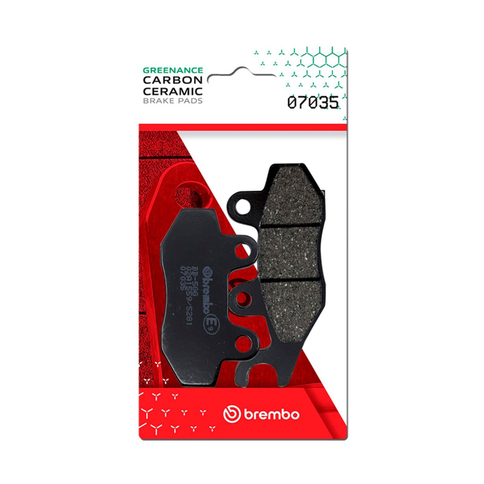 Brembo OE - Powersports Carbon Ceramic Brake Pad - Front fits Malaguti Centro/Blog /TGB Arkos Tec [MPN: 07035]_1728270