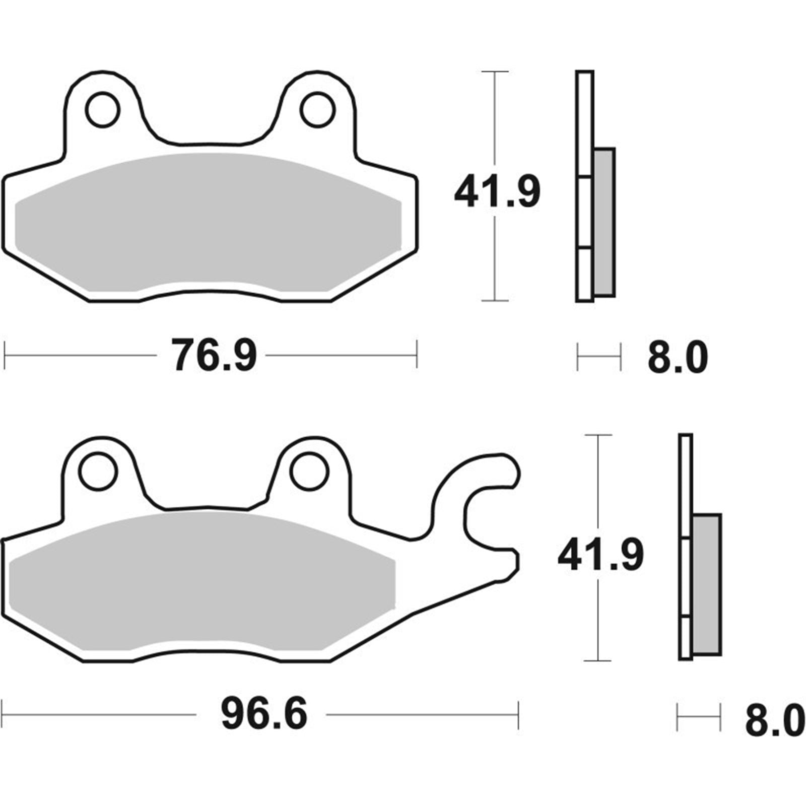 Brembo OE - Powersports Brake Pad - Rear fits 02-11 Cagiva Canyon 500cc  [MPN: 07YA22SP]_2100906