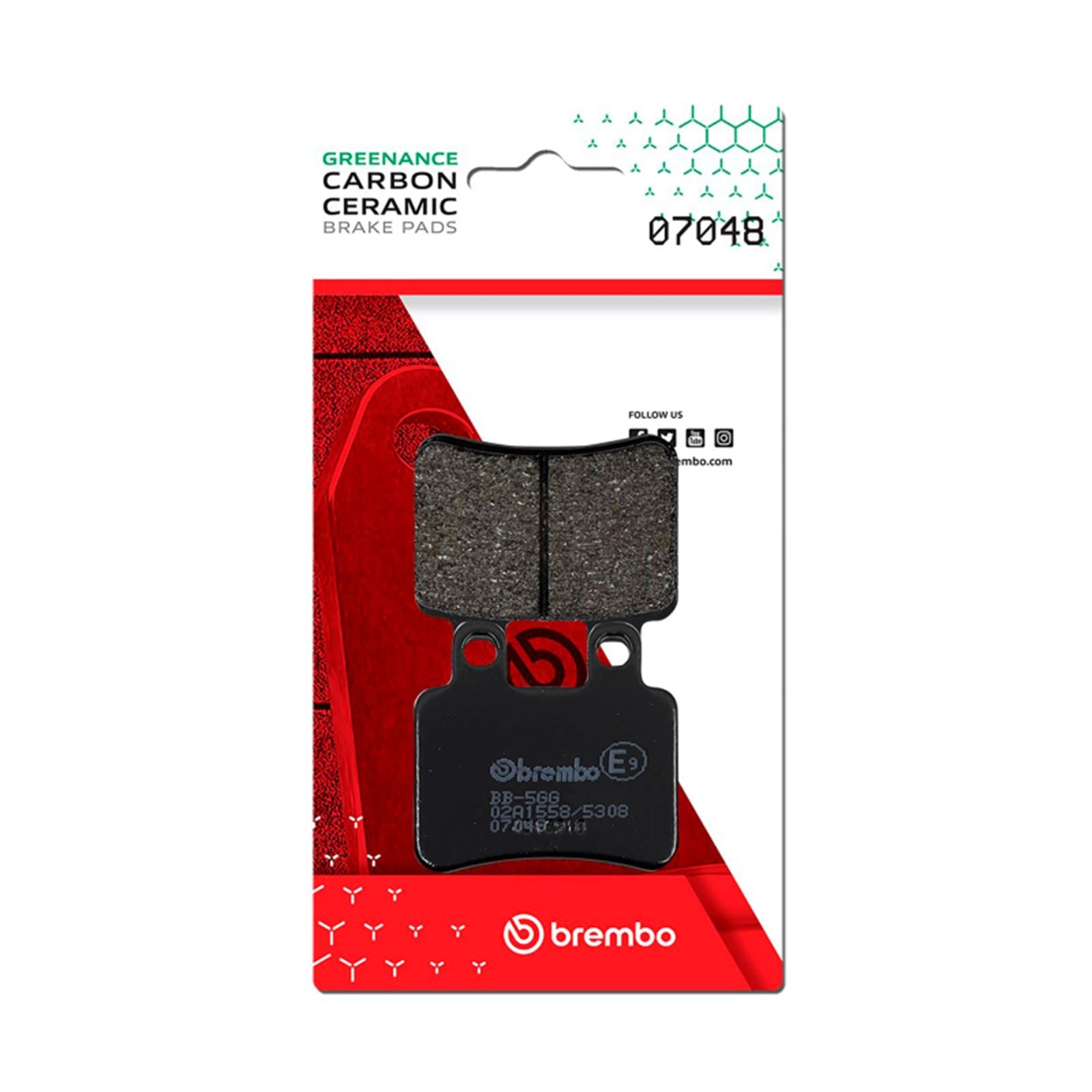 Brembo OE - Powersports Carbon Ceramic Brake Pad - Front fits Peugeot /Sherco /Yamaha [MPN: 07048]_1727915