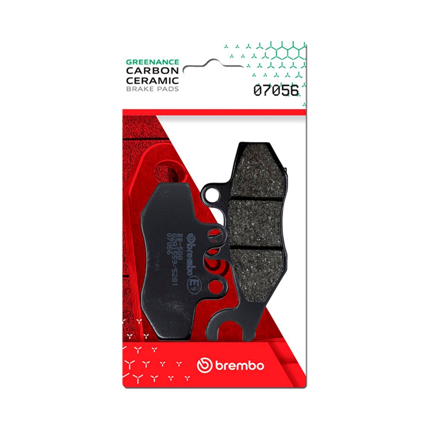 Brembo OE - Powersports Carbon Ceramic Brake Pad - Front fits Piaggio X-Evo/Zip/Mp3/X10  [MPN: 07056]_1728423