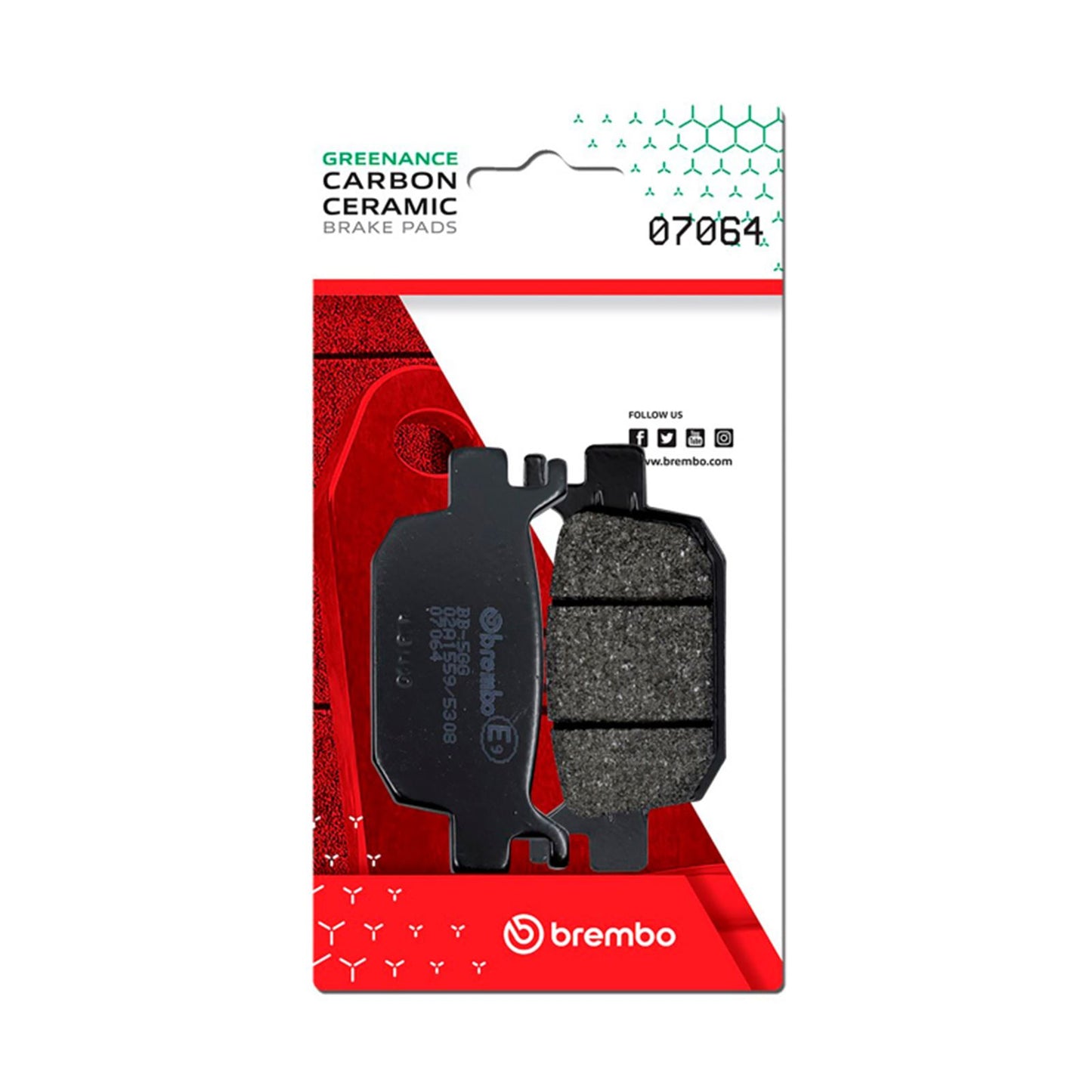 Brembo OE - Powersports Carbon Ceramic Brake Pad - Rear fits Honda  [MPN: 07064]_1728548