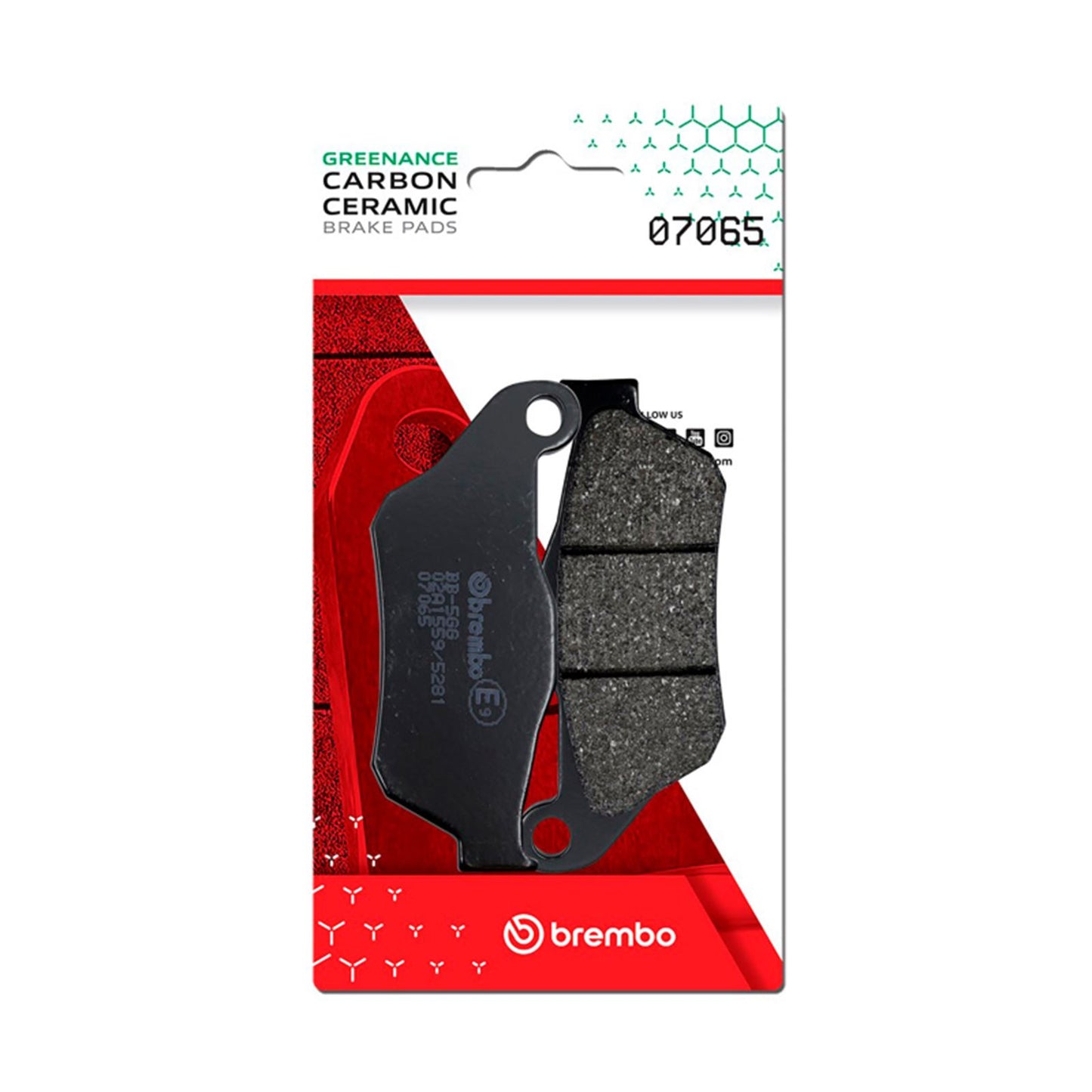 Brembo OE - Powersports Carbon Ceramic Brake Pad - Front fits Mbk Skycruiser/Yamaha X-Max [MPN: 07065]_1728166
