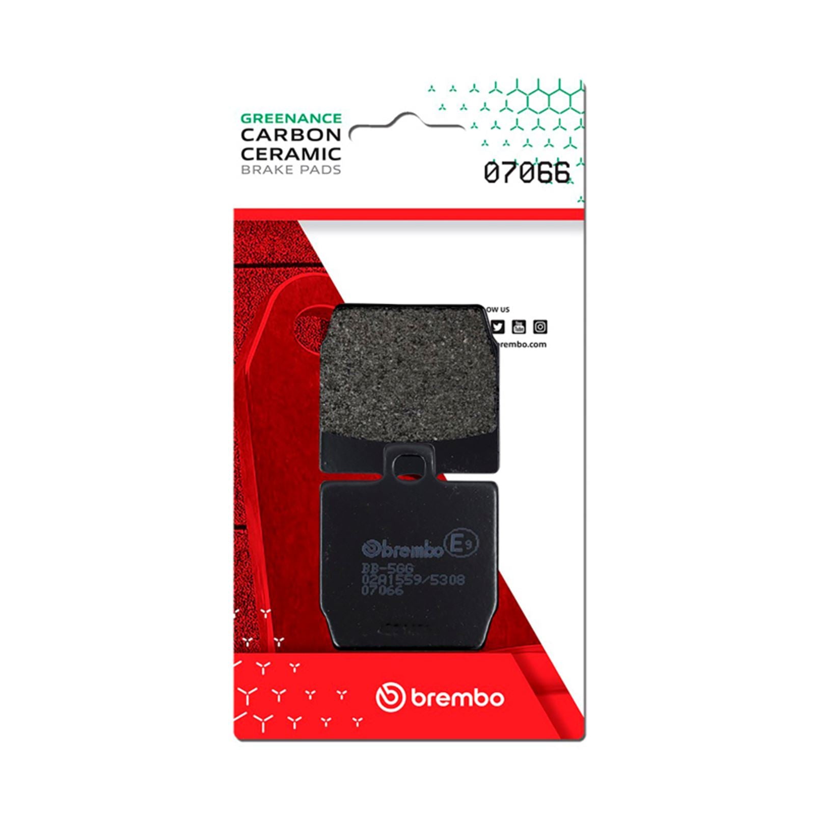Brembo OE - Powersports Carbon Ceramic Brake Pad - Rear fits Nitro/Quadro /Yamaha [MPN: 07066]_1728566