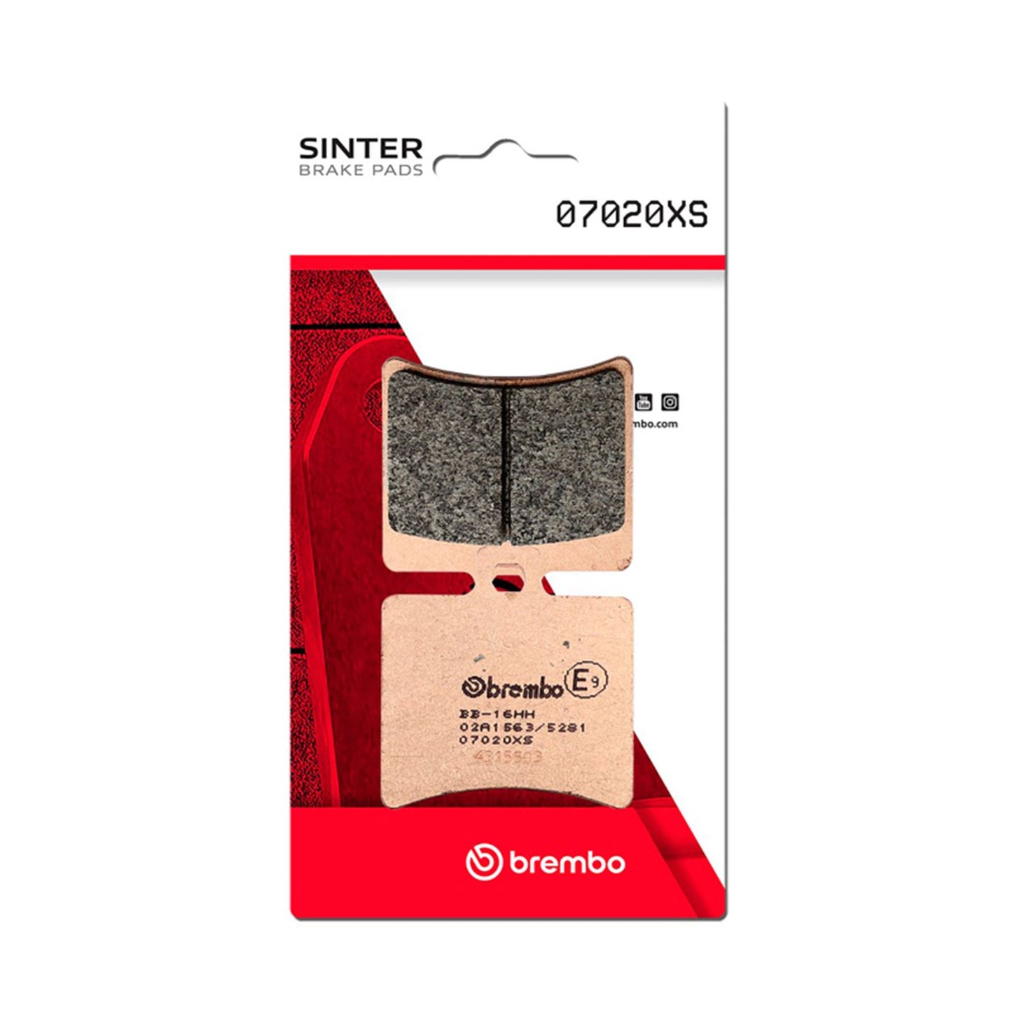 Brembo OE - Powersports Brake Pad - Rear fits 02-06 Aprilia Atlantic 250cc [MPN: 07020XS]_1728043