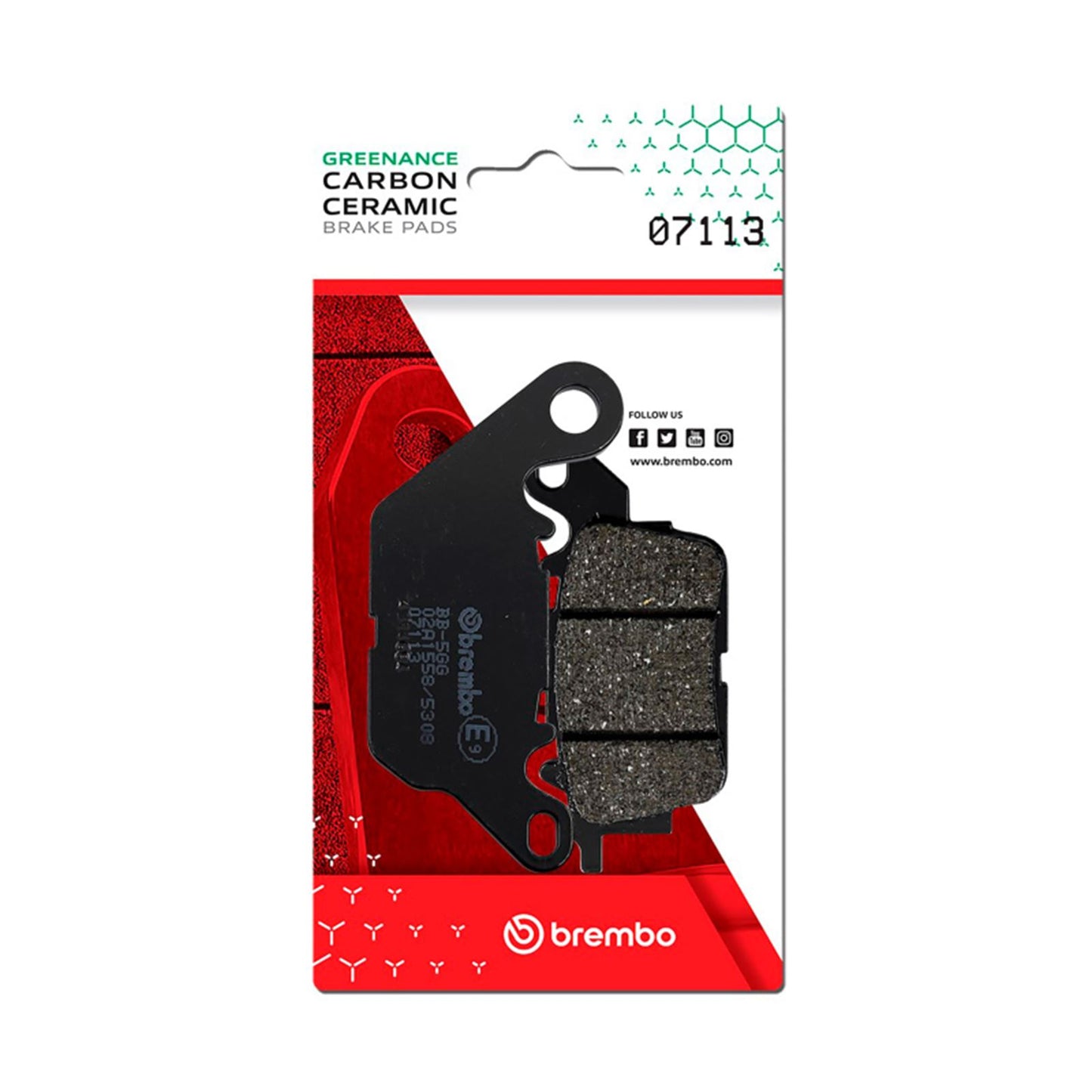 Brembo OE - Powersports Carbon Ceramic Brake Pad - Front fits Yamaha DElight [MPN: 07113]_1728255