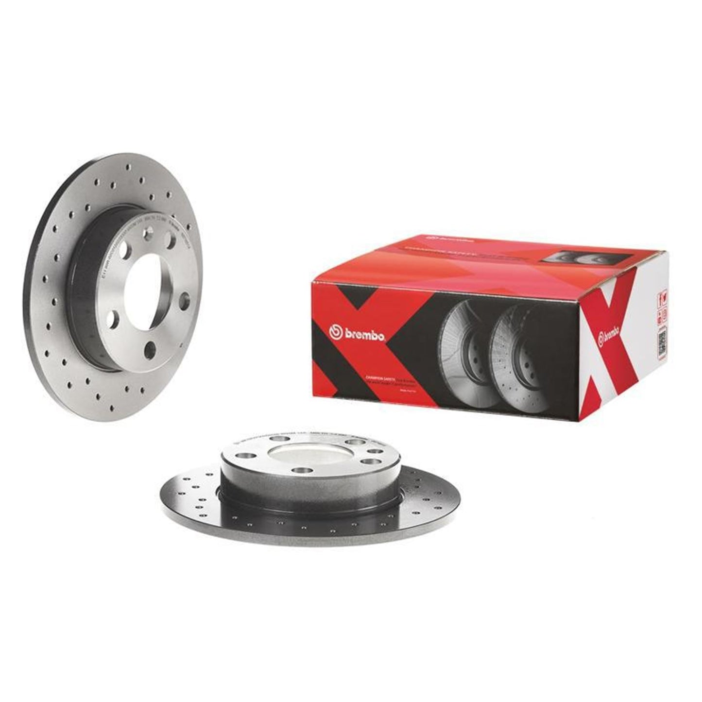 Brembo OE - Automotive Rear Premium Xtra Cross Drilled Rotor fits Audi A3/VW Golf/Jetta [MPN: 08.9488.1X]_1727940
